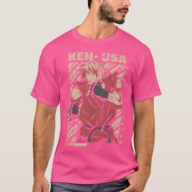 Ken Masters - Gatbekämpare T Shirt (Framsida)