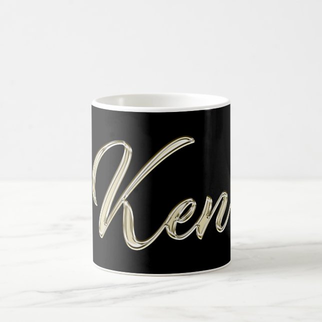 Ken Name whitegold Tasse Teetasse Kaffeetasse Kaffemugg (Center)
