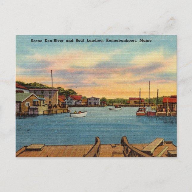 Ken-River Boat Landing, Kennebunkport, Maine Vykort (Framsida)