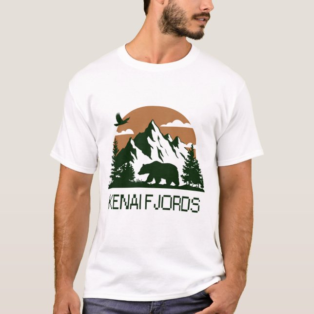 Kenai Fjords - Alaska T Shirt (Framsida)