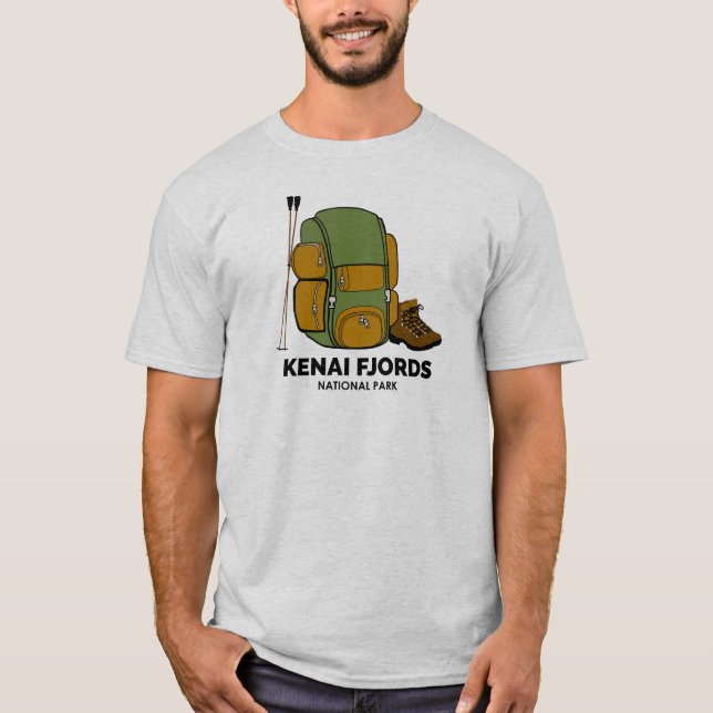 Kenai Fjords National Park Backpack T Shirt (Framsida)