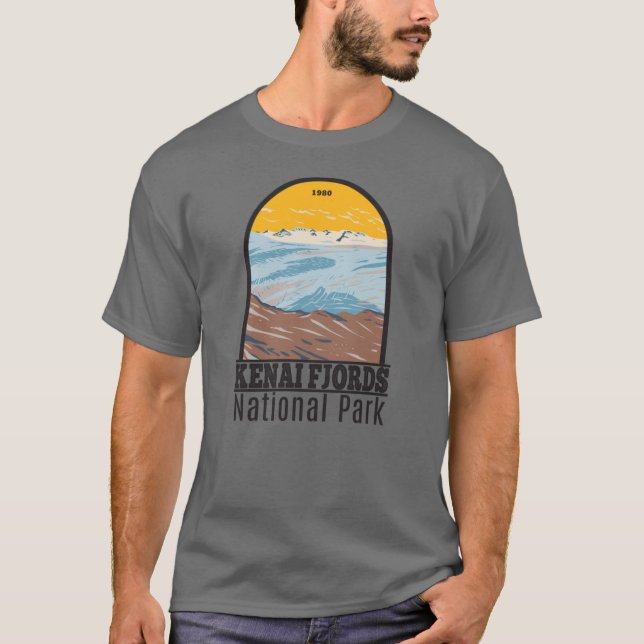 Kenai Fjords National Park Harding Icefield T Shirt (Framsida)
