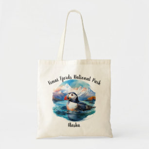 Kenai Fjords National Park Puffin Tote Bag Tygkasse