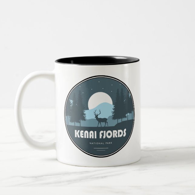 Kenai Fjords National Park rådjur Två-Tonad Mugg (Vänster)