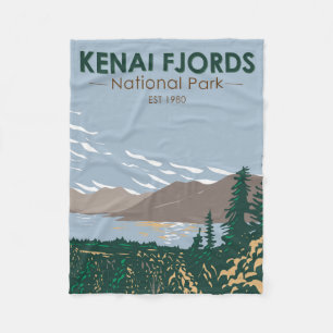 Kenai Fjords National Park Skilak Vintage Fleecefilt