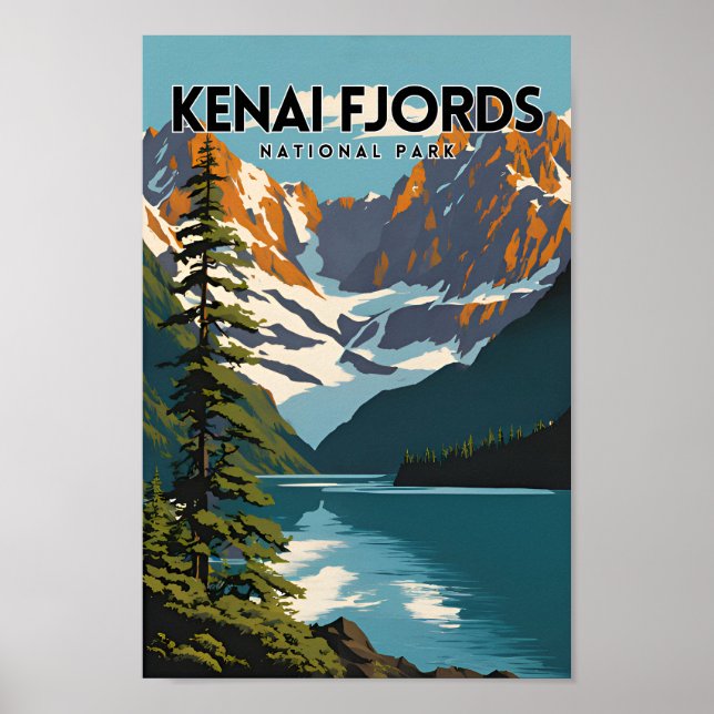Kenai Fjords National Park Travel Poster (Framsidan)