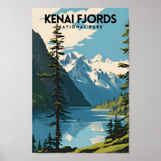 Kenai Fjords National Park Travel PS Poster (Framsidan)