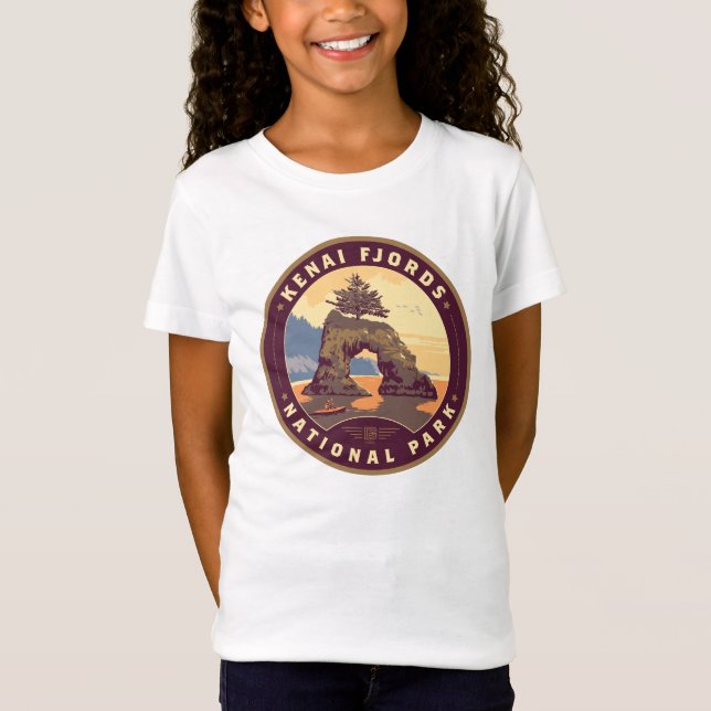 Kenai Fjords National Parker T Shirt (Framsida)