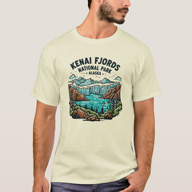 Kenai Fjords nationalpark, Alaska T Shirt (Framsida)