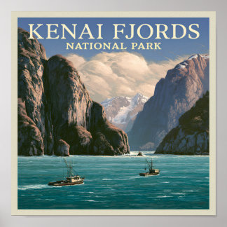 Kenai Fjords Nationalpark i Alaska - Scenisk konst Poster