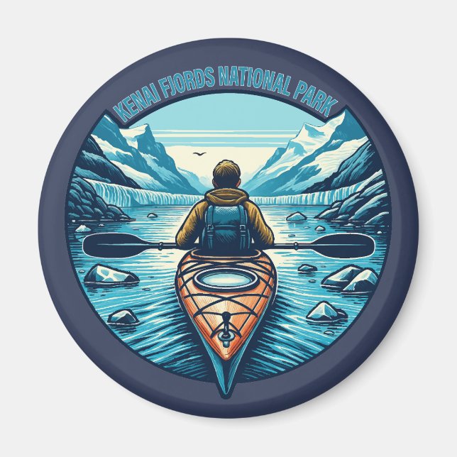 Kenai Fjords nationalpark Magnet (Framsidan)