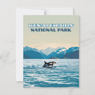 Kenai Fjords nationalpark Orca Alaska Card
