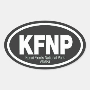 Kenai Fjords nationalpark Ovalt Klistermärke