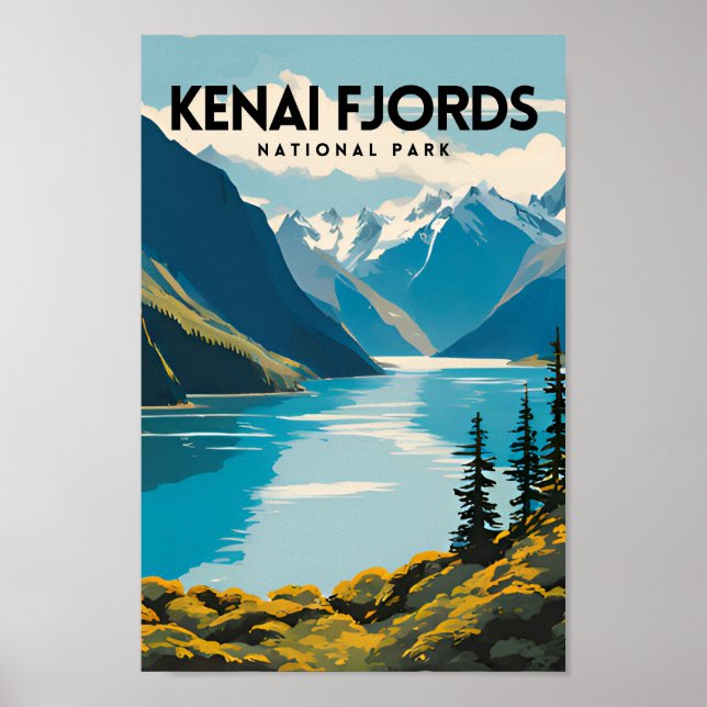 Kenai Fjords nationalpark Poster (Framsidan)