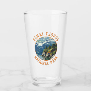 Kenai Fjords nationalpark Retro Distress Circle Glaskopp