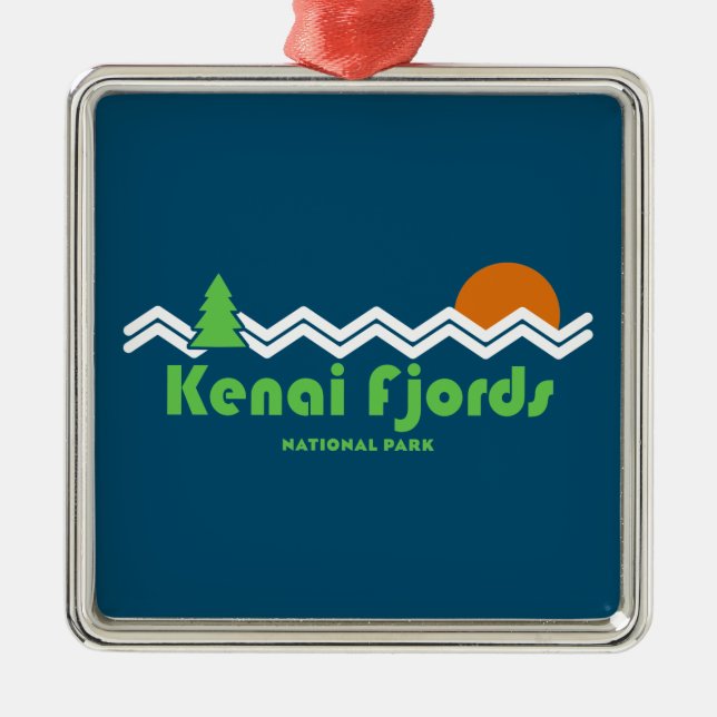 Kenai Fjords nationalpark Retro Julgransprydnad Metall (Framsidan)
