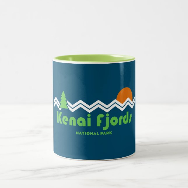 Kenai Fjords nationalpark Retro Två-Tonad Mugg (Center)