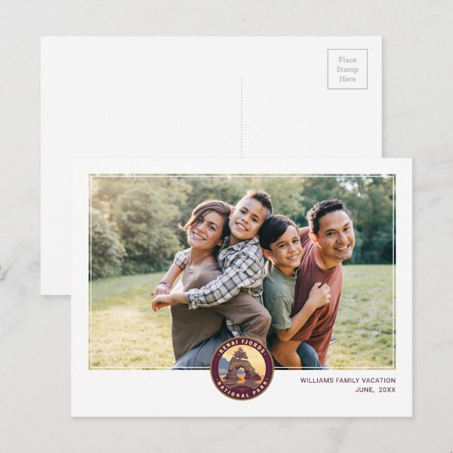 Kenai Fjords nationalparker Vykort (Fram/baksida)