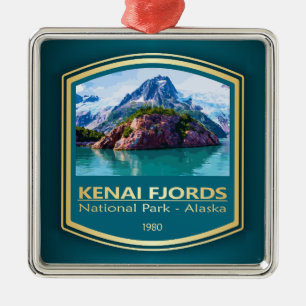 Kenai Fjords NP (PF1) Julgransprydnad Metall