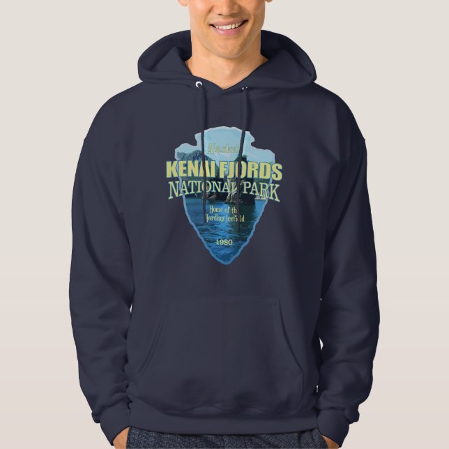 Kenai Fjords (pilhuvud) Hoodie (Framsida)
