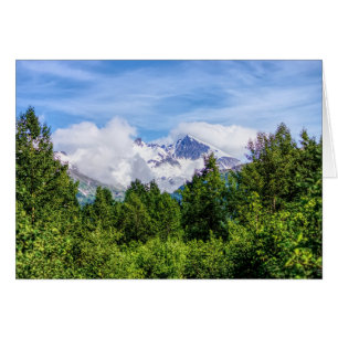 Kenai Fjords Snowy Mountains Greeting Card Hälsningskort