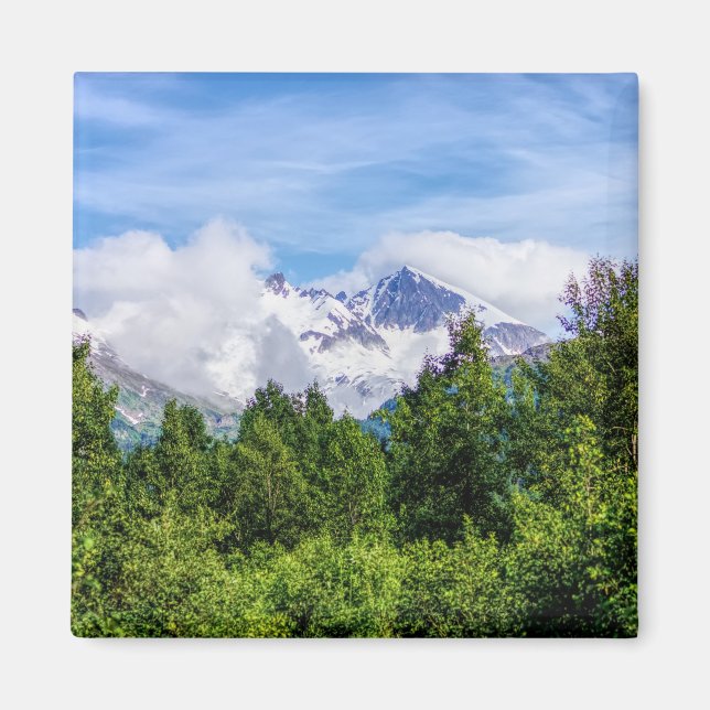 Kenai Fjords Snowy Mountains Magnet (Framsidan)
