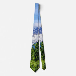 Kenai Fjords Snowy Mountains Neck Tie Slips
