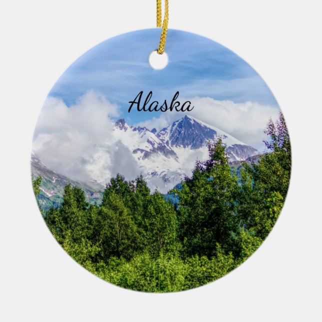 Kenai Fjords Snowy Mountains Ornament (Framsidan)