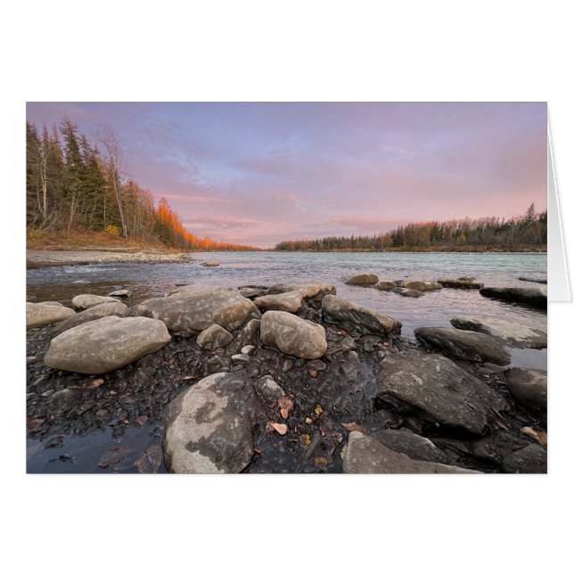 Kenai River - 5 tum x 7 tum Art Card Hälsningskort (Framsidan Horizontal)