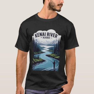 Kenai River Alaska Fiske Camping Utomhus Flod F T Shirt