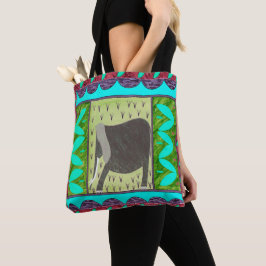 Kenayn Elephant Aqua Tote Bag Tygkasse