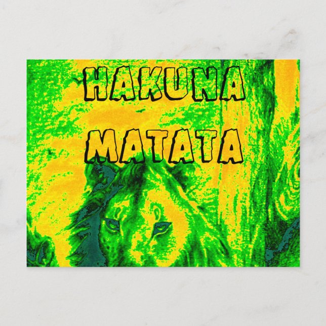 Kenba Simba Lejona Mara safari-vykort Vykort (Framsida)