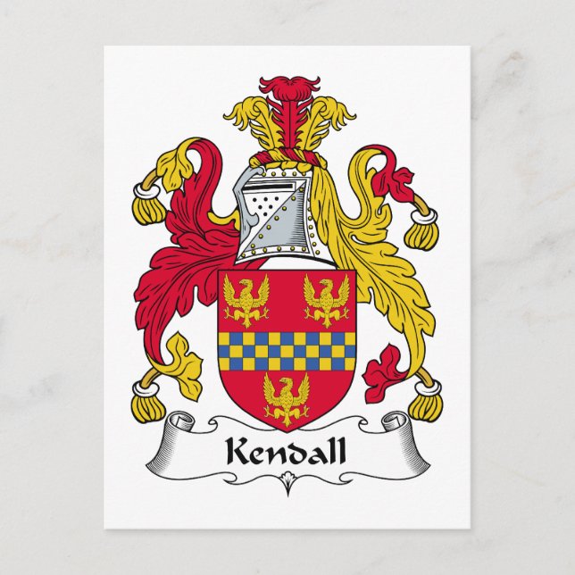 Kendall Family Crest Vykort (Framsida)