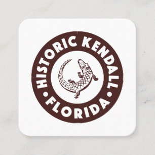 Kendall Florida Circle - Brown Fyrkantigt Visitkort