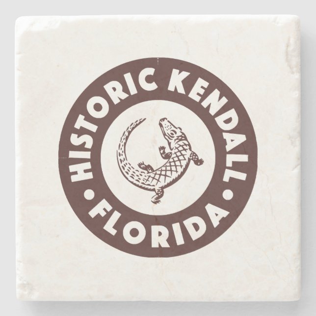 Kendall Florida Circle - Brown Stenunderlägg (Framsidan)