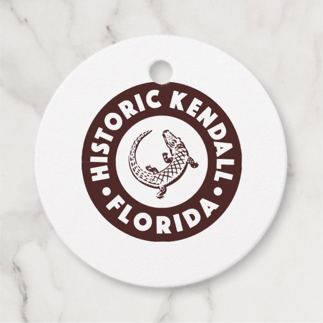 Kendall Florida Circle - Brun  Gåvor Etiketter (Framsida)