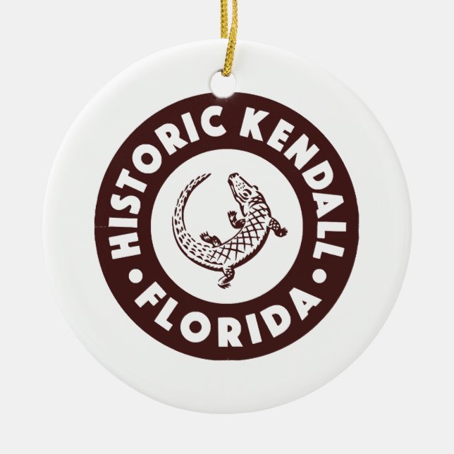 Kendall Florida Circle - Brun  Julgransprydnad Keramik (Framsidan)