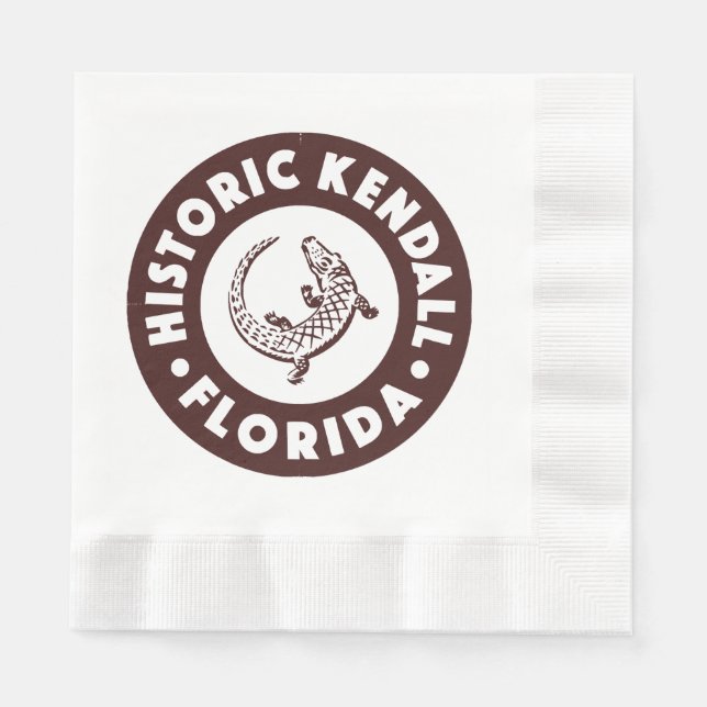 Kendall Florida Circle - Brun  Pappersservett (Framsidan)