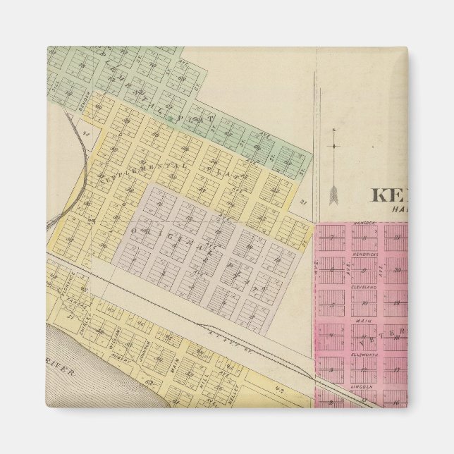 Kendall, Morganville, Silver, Idana, Kansas Magnet (Framsidan)