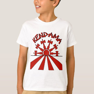 Kendama sol som är röd t shirt