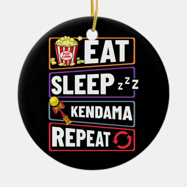 Kendama Trick Japansk Leksak Boll Game Beginner Julgransprydnad Keramik (Framsidan)