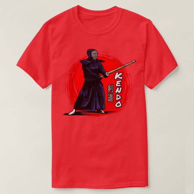 Kendo Aikido Martial Arts Fighter T Shirt (Design framsida)