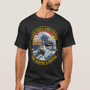 Kendo Cat Japan Martial Katana Longsvärd T Shirt