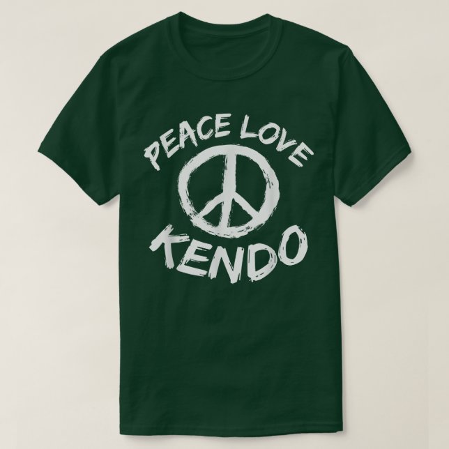 Kendo säger att Japan Sword Art Peace Kärlek Ken T Shirt (Design framsida)
