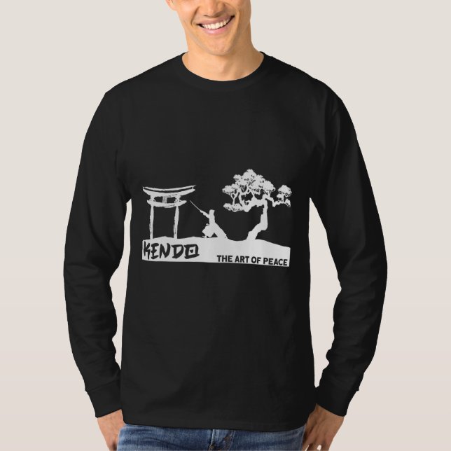 Kendo Samurai Japansk The of Peace Kendo T Shirt (Framsida)
