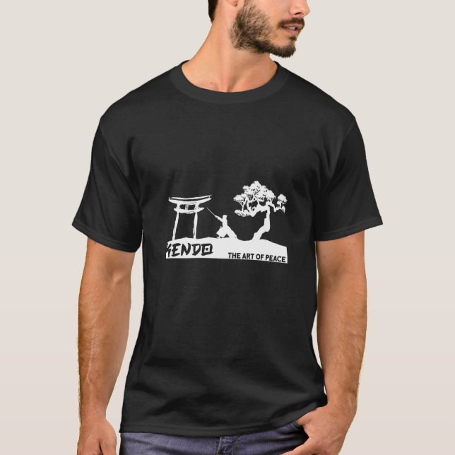 Kendo Samurai Japansk The of Peace Kendo T Shirt (Framsida)