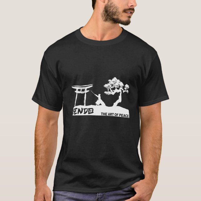 Kendo Samurai Japansk The of Peace Kendo T Shirt (Framsida)