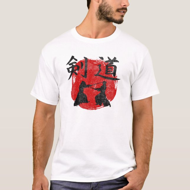 Kendo Sol Kangi Kimono Dojo Japan Martial Arts T Shirt (Framsida)