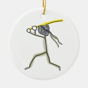 Kendo Stickman Julgransprydnad Keramik
