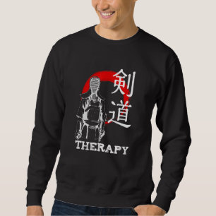 Kendo Therapy Kanji Japansk martialkonst Dojo Lång Ärmad Tröja